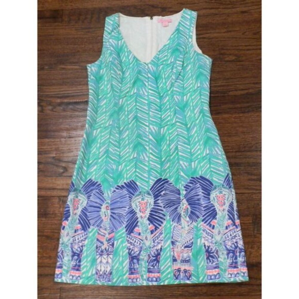 Lilly Pulitzer Elephant Print Dress Size 0